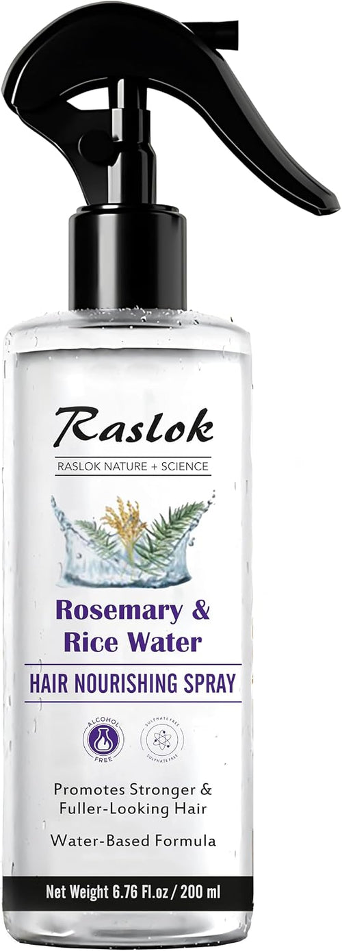 Nature+Science Rosemary & Rice Water Hair Spray | Made with 100% Natural Extracts | Lightweight, Non-Greasy Formula | for Softer, Smoother-Looking Hair | 6.76 Fl Oz / 200 Ml